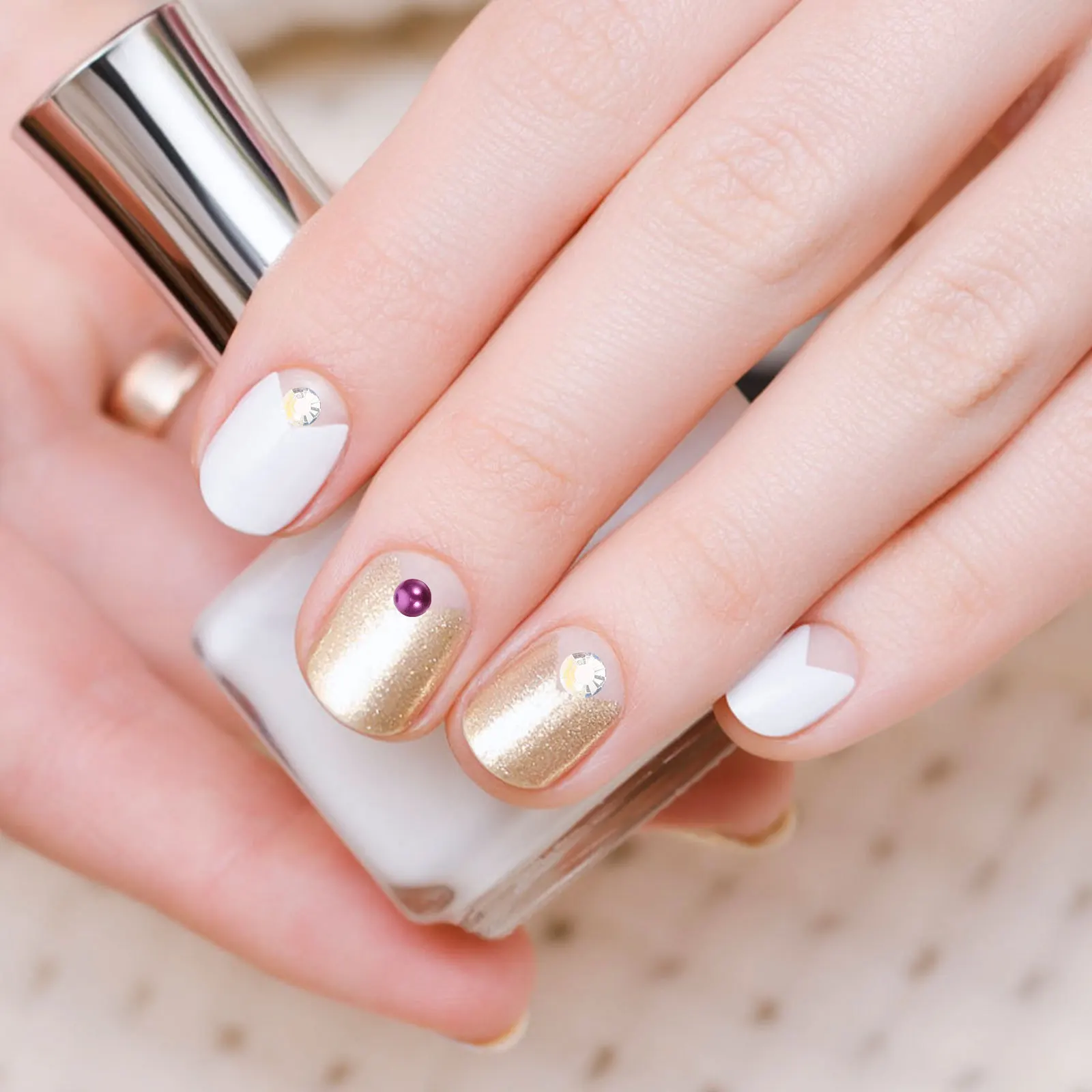 Breloques pour ongles en Imitation de perles, en résine à dos plat, décorations artistiques à faire soi-même, décalcomanies de manucure exquises, multifonctions pour Salon de maison