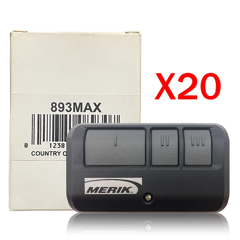 New MERIK 893MAX Garage Door/Gate Remote Control For 971LM 371LM 973LM 893LM 891LM 373LM 310/315/390 MHz Security+ 2.0 Opener