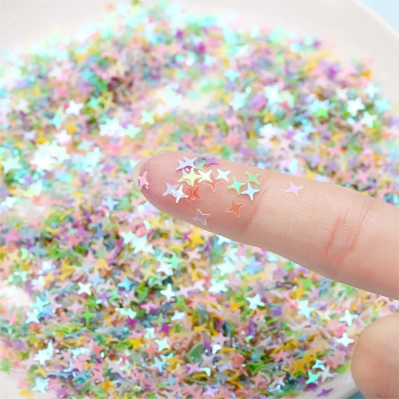 10g/Pack 4mm Cross Star Shape Sequins for Nails art,Women manicure Glitter Paillettes, Wedding Decoration confetti Lentejuelas