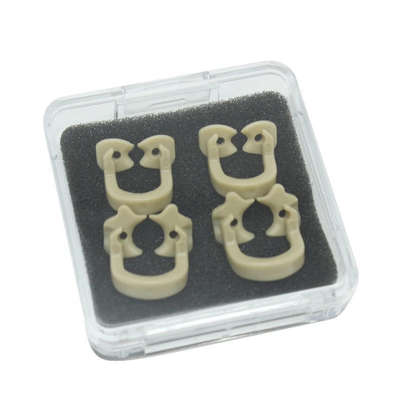 4Pcs/Box Dental Rubber Dam Clamps Dam Rubber Barrier Clip Resin Materials Tool Can Autoclavable 134°C For Dentist Tools