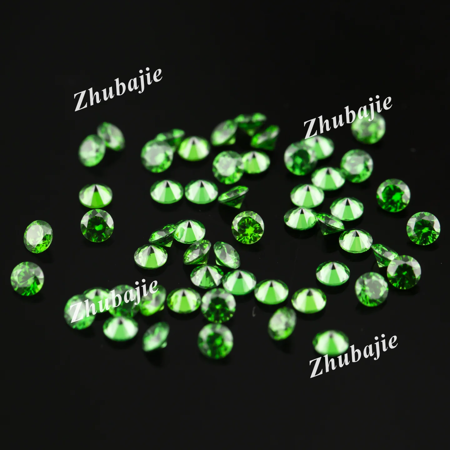 

100pcs 1.0mm~3.0mm 5A Round Cut Cubic Zirconia Stones Loose CZ Beads Sea Blue Apple Green Coffee Rhodolite Tanzanite Color