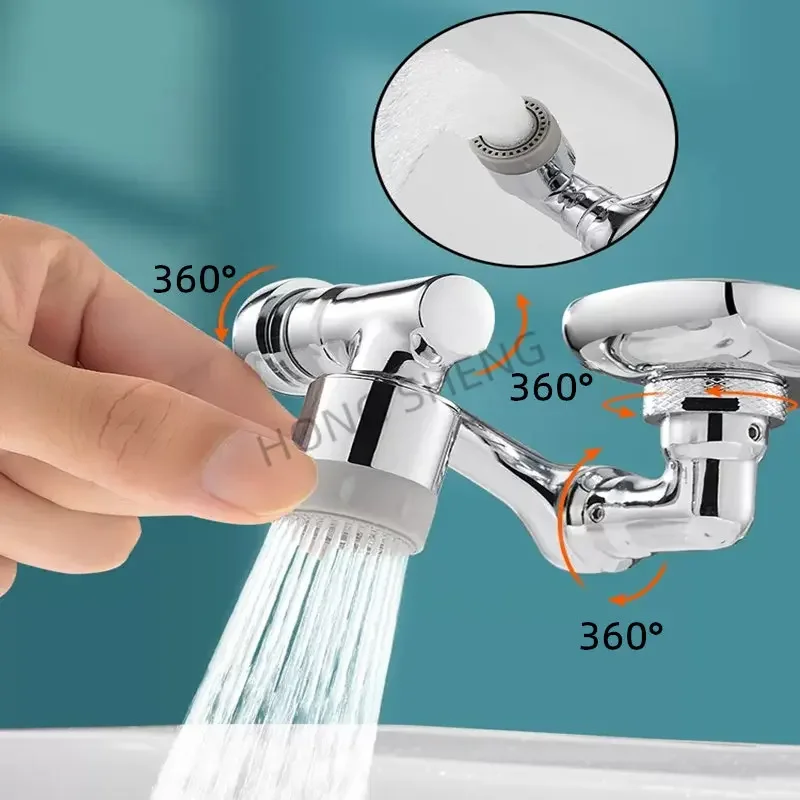 1440 Degree Universal Tap Aerator Splash-proof Swivel Water Saving Plastic Faucet Spray Head Wash Basin Tap Extender Adapter