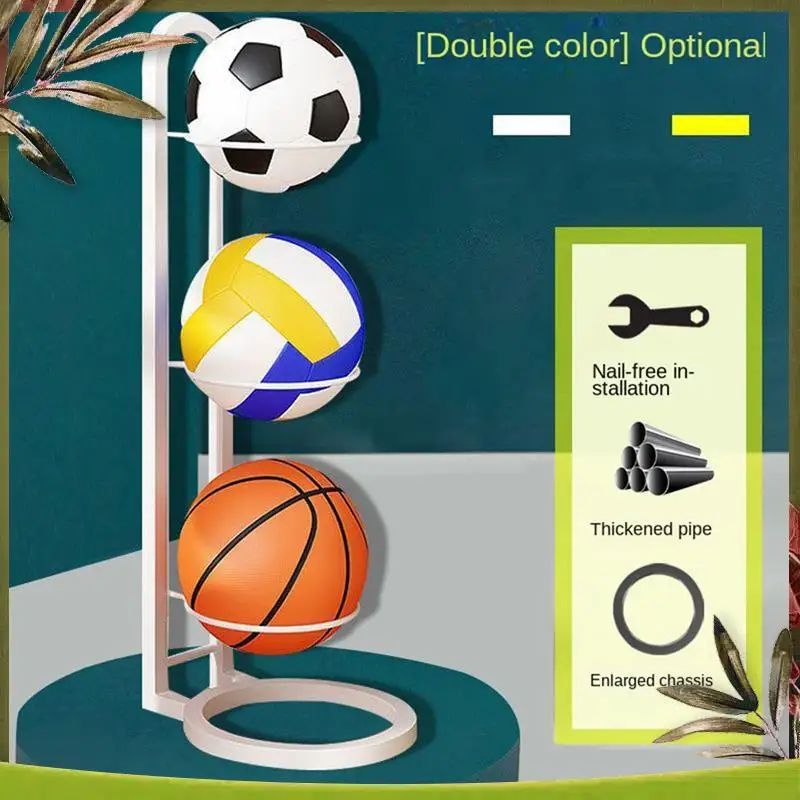

Reliable-Three-Layer Iron Basketball Stand, For Volleyball, Football Storage Rack, Multi-Layer Storage Rack