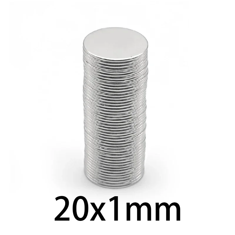 20x1 Powerful Magnets 20mmx1mm For Home Refrigerators, Offices DIY 20x1mm Round Magnet 20*1