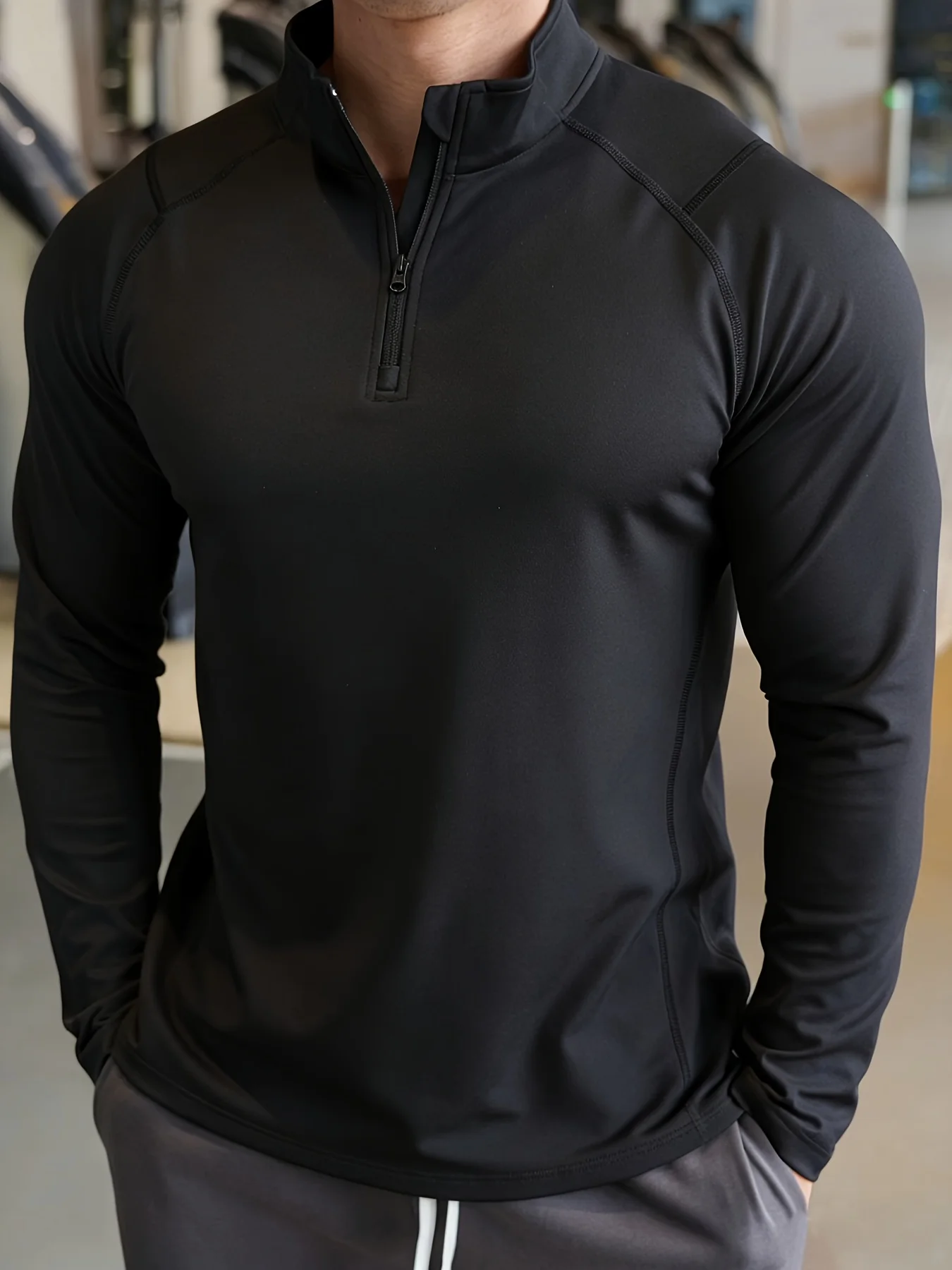 Polo à manches longues pour homme, séchage rapide, nouveau style, sport, fitness, musculation, course à pied, entraînement, loisirs, vêtements de fitness