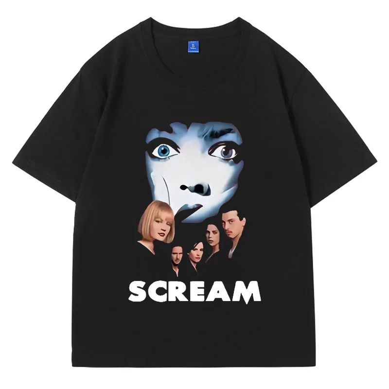 

Limited Horror Movie Scream T-shirt Billy Loomis Print T Shirt Short Sleeve Men Women Hip Hop Vintage Oversized Tees Clothing