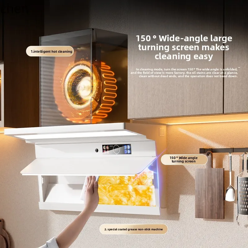 HXL range hood white kitchen large suction range hood top side suction machine