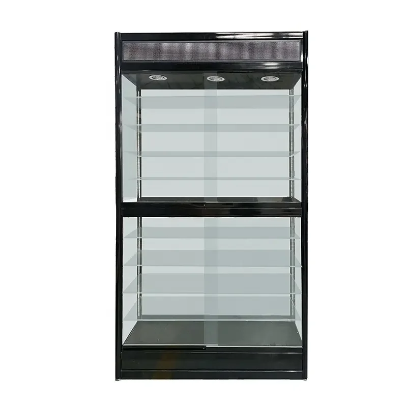 Custom Cigar Shop Display Cabinet com LED colorido, Smoke Shop Counter, Publicidade Scr