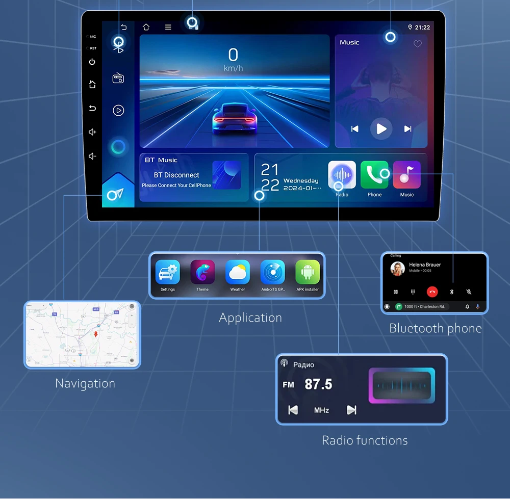 Android 15 For Mercedes Benz ML GL aW164 ML350 ML500 GL320 X164 ML280 GL350 GL450 Carplay Video Car Radio 2k GPS Navigation GPS