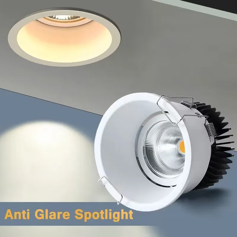 

Round Led Downlight Recessed Ceiling Lamp 7W 12W 15W White Black indoor LED Spotlights for living room Ceiling Spot lights