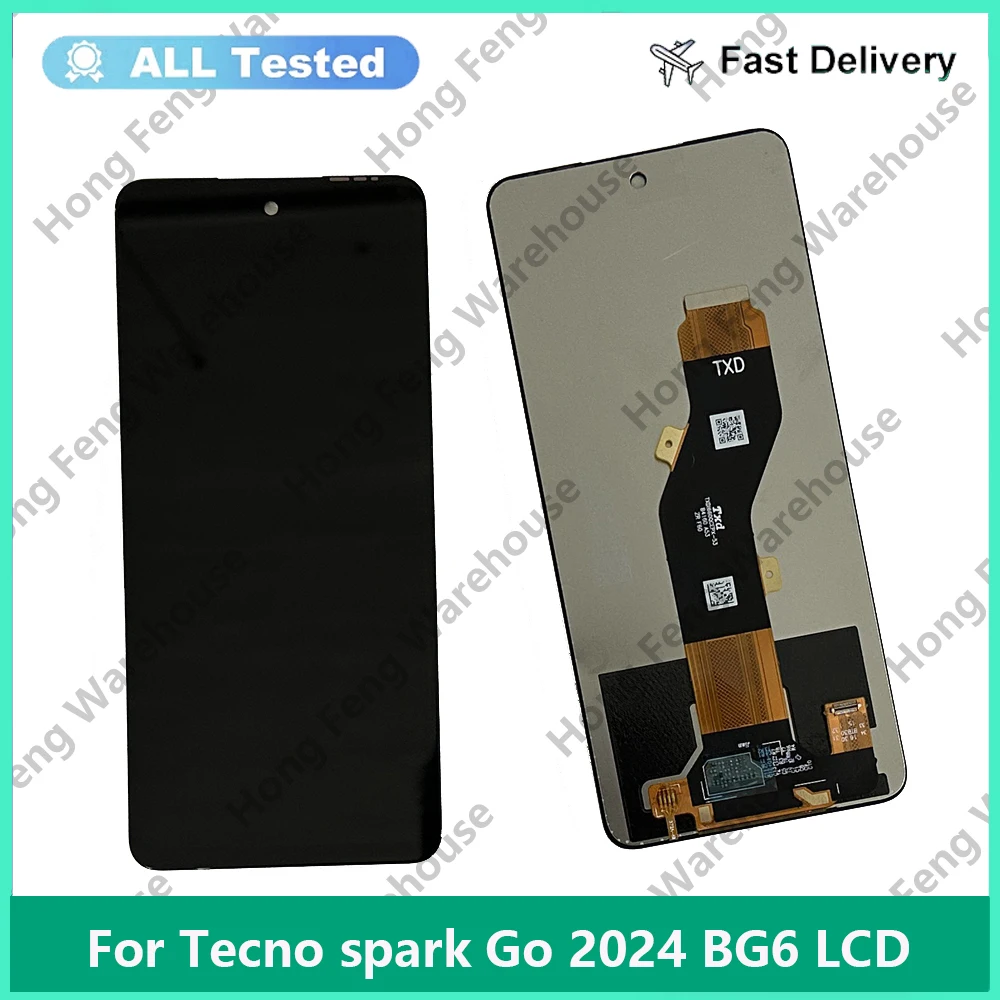 6.6'' For Tecno Spark Go 2024 BG6 LCD Display Touch Screen Replacement Digitizer Assembly For Tecno Spark Go 2024 BG6 LCD Sensor