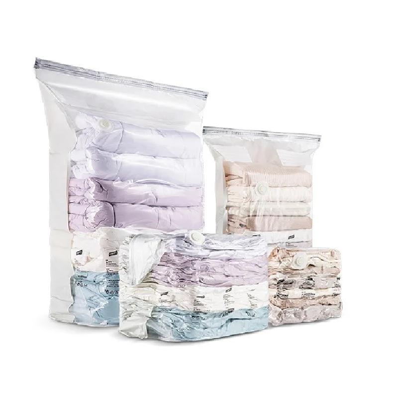 Vacuum storage bag No Need Pump update Large vaccum compressed bag for Clothes blankets travel space saving wardrobe Vacuum Bags