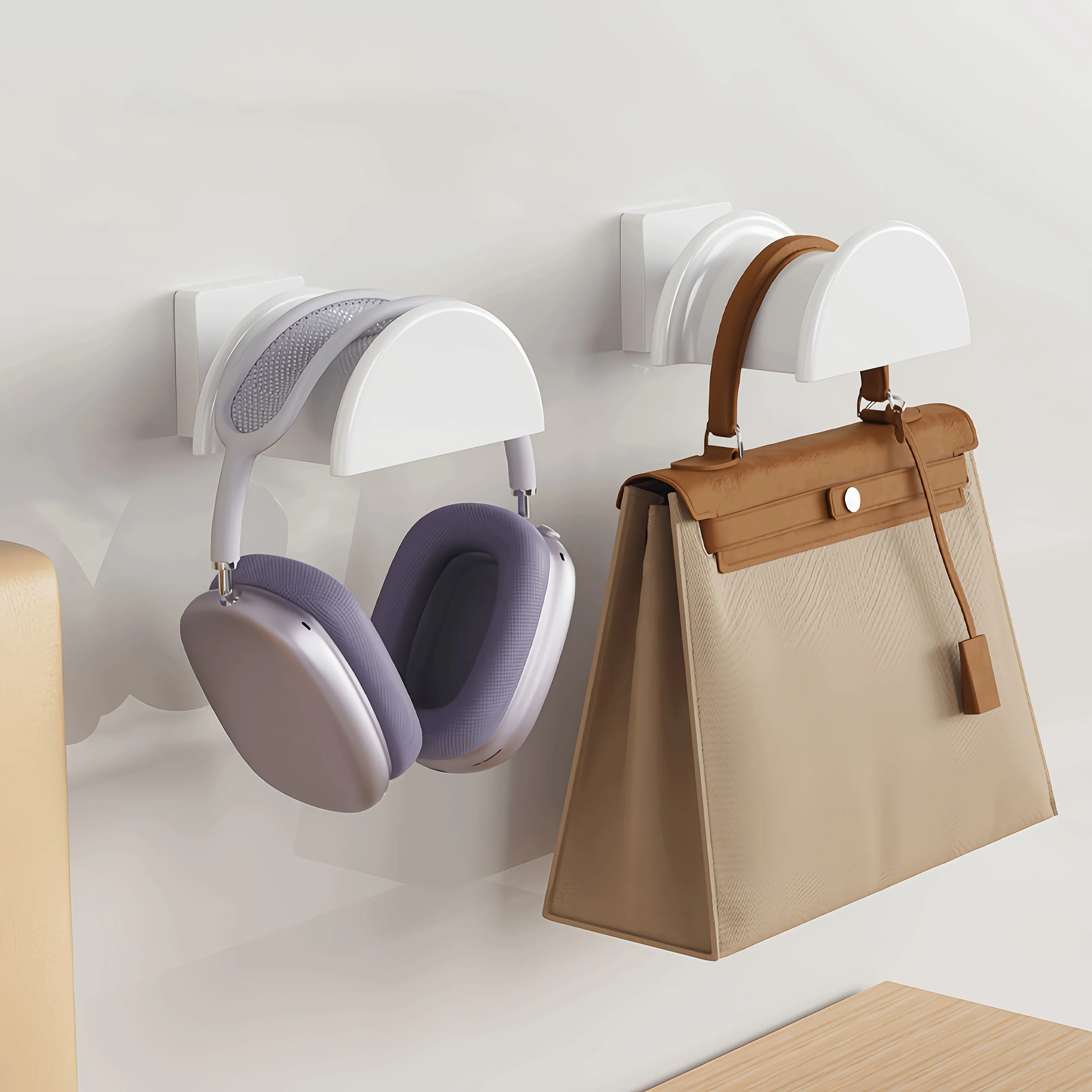 Soporte Universal para Auriculares, Colgador Adhesivo para Pared y Soporte para Debajo del Escritorio, Almacenamiento Práctico para Auriculares de Juego