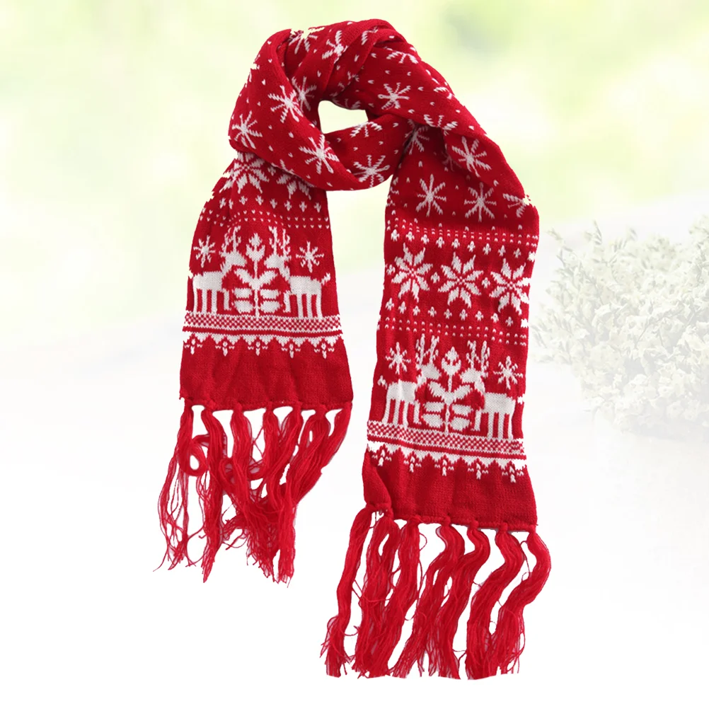 

Cold Protection Scarf Casual Winter Warm Printing Xmas Gift for Women