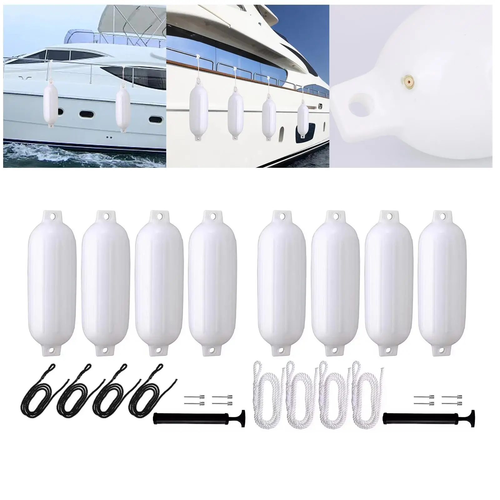 4 Pieces Boat Boat Bumpers for Sport Boats Marine Buoys Yachts