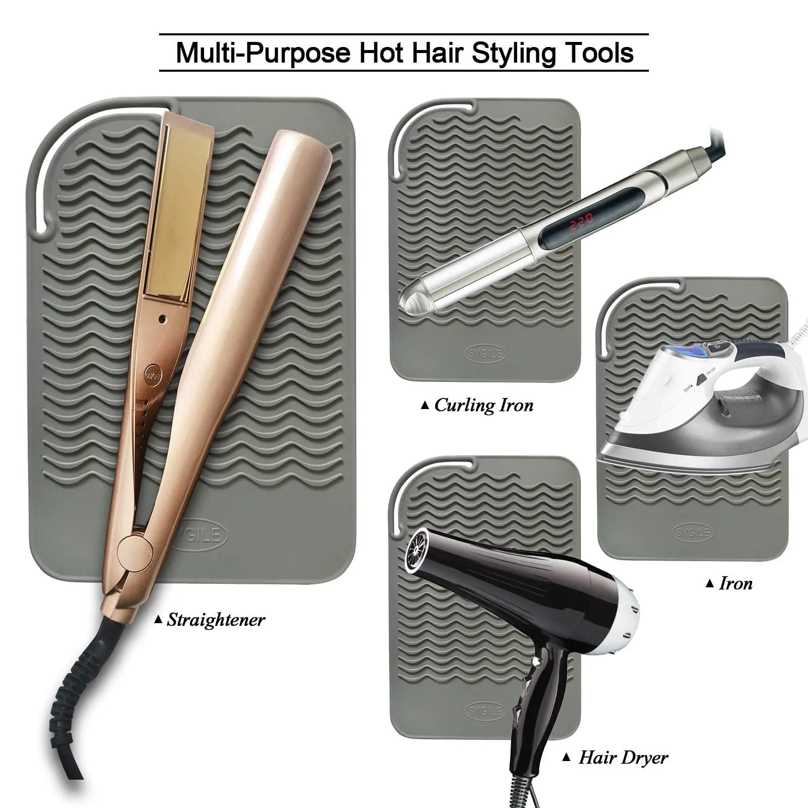 مقاومة للحرارة حصيرة فرد الوسادة مكواة تجعيد كم حديد مسطح سيليكون حصيرة الشباك الحديد مستقيم حرق الحال بالنسبة لأداة الشعر