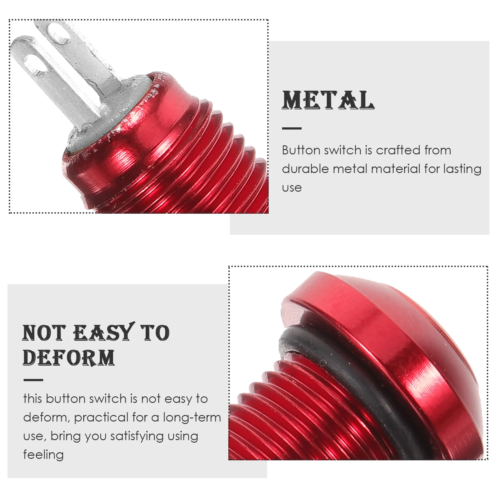 

Metal Small Mini Round Button Switch Self-Resetting Momentary Push Button Starter for Car Engine Vehicle Ignition 12V