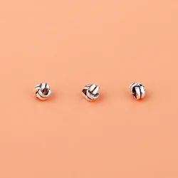 5PCS 925 sterling silver vintage bead winding ball handmade DIY material for making bracelet necklace jewelry accessories women