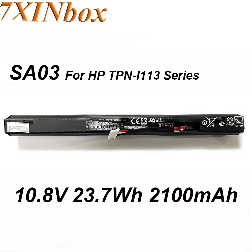 

7XINbox 10.8V 23.7Wh 2100mAh SA03 SAO3 Laptop Battery For HP TPN-I113 Compatible Laptop SA03023