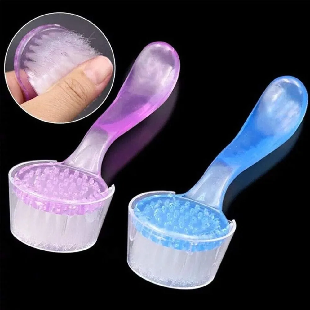 

New With Cap Nail Cleaning Brush Soft Salon Manicure Nail Brush Nail Art Dust Powder Brush Pedicure