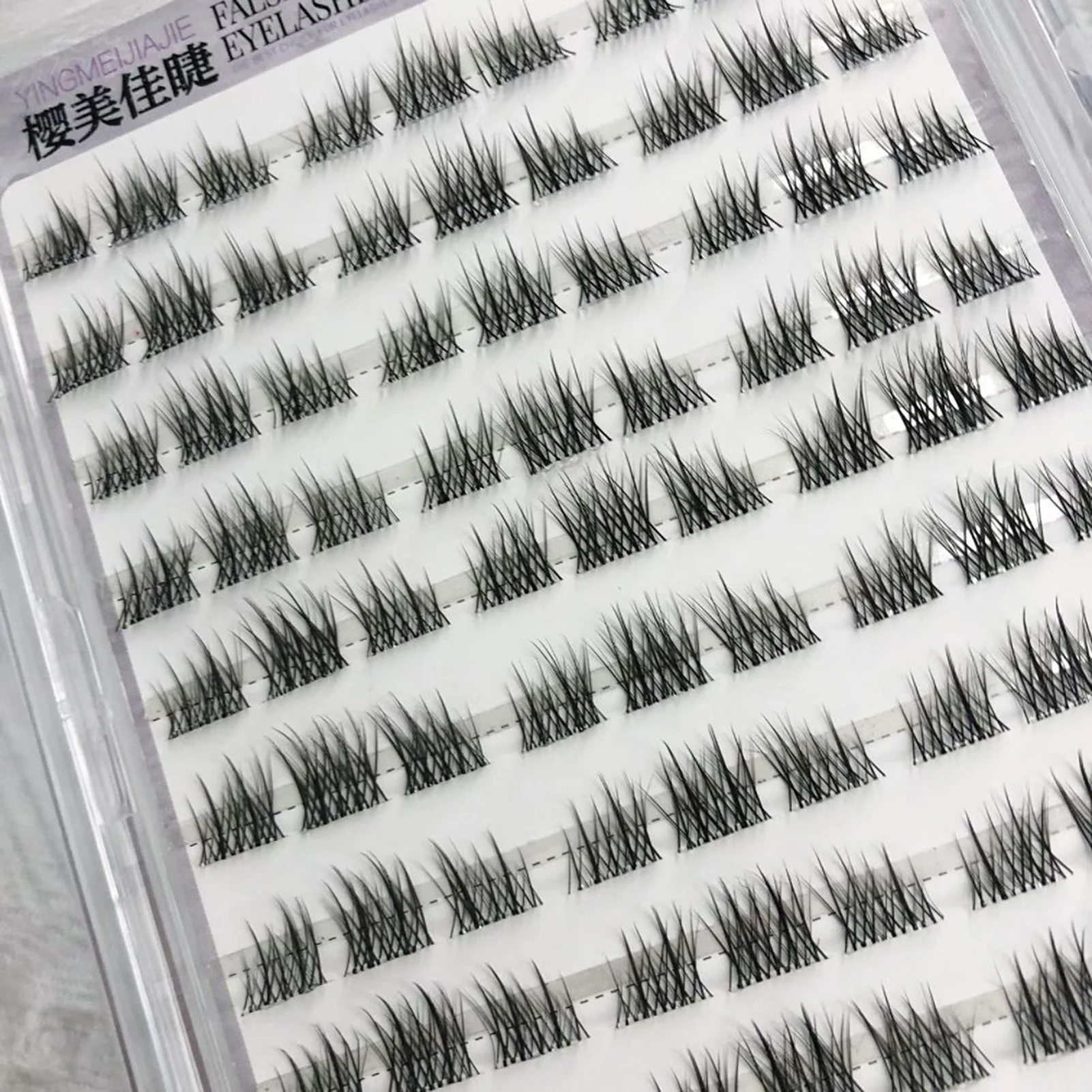 接着剤不要のつけまつげ ナチュラルなタンポポ風つけまつげ 3Dドールマンガ風 11-13mmミックス長さ デイリーマツエク サロンメイク