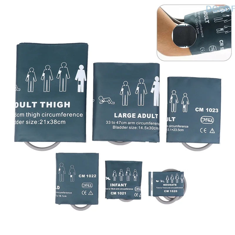 Reusable 6 Size Of Nylon Cuff Sphygmomanometer Cuff Patient Monitor Cuff Cuff For Blood Pressure Monitor People Use Cuff