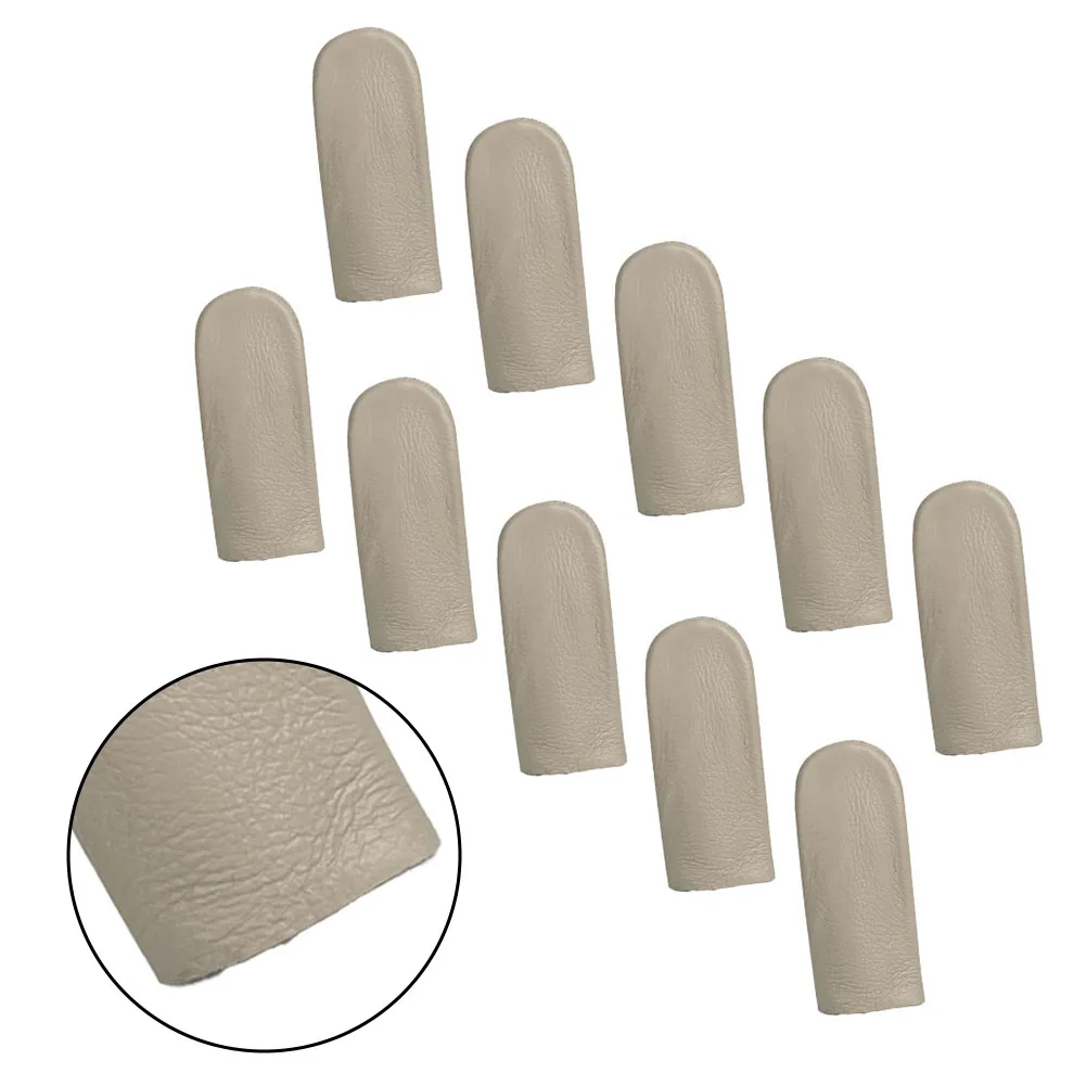 10pcs Cowhide Finger Cot for Sanding Carving Sewing and Craft Activities with Natural Toughness and Skin-Gentle Feel