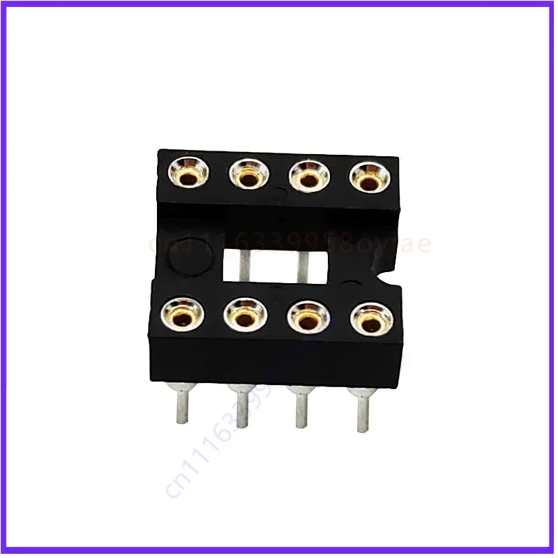 for DIP IC Socket 8‑Pin Gold‑Plated Round Hole Chip Base For MCU Op‑Amp 50pcs