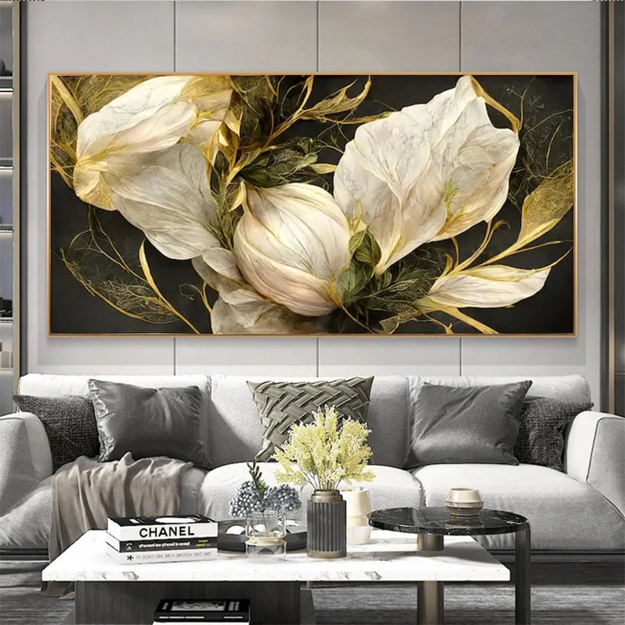 Full Drill Modern Nordic Abstract Platinum Flower Art Diamond Embroidery 5D DIY diamond Painting Cross Stitch Mosaic