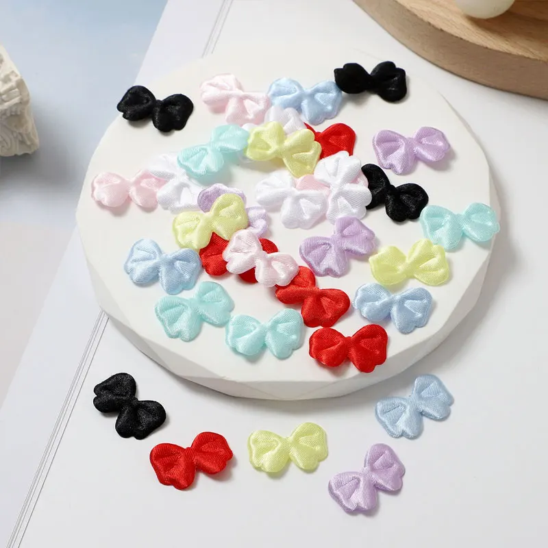 100 Stück niedliche kleine Schleifen-Stern-Apfel-Polsterapplikationen, DIY-Haarspangen, Hut- und Taschen-Dekorationszubehör – Detail 6
