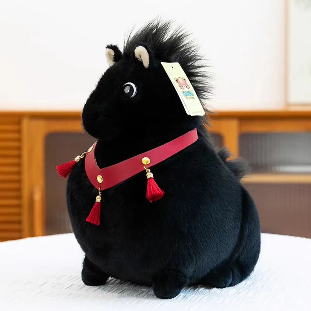 

Пухлая лошадь-талисман, мягкая игрушка из полипропилена, хлопок, пушистая плюшевая лошадь, плюшевая кукла, удобная мультяшная толстая лошадь, плюшевая игрушка