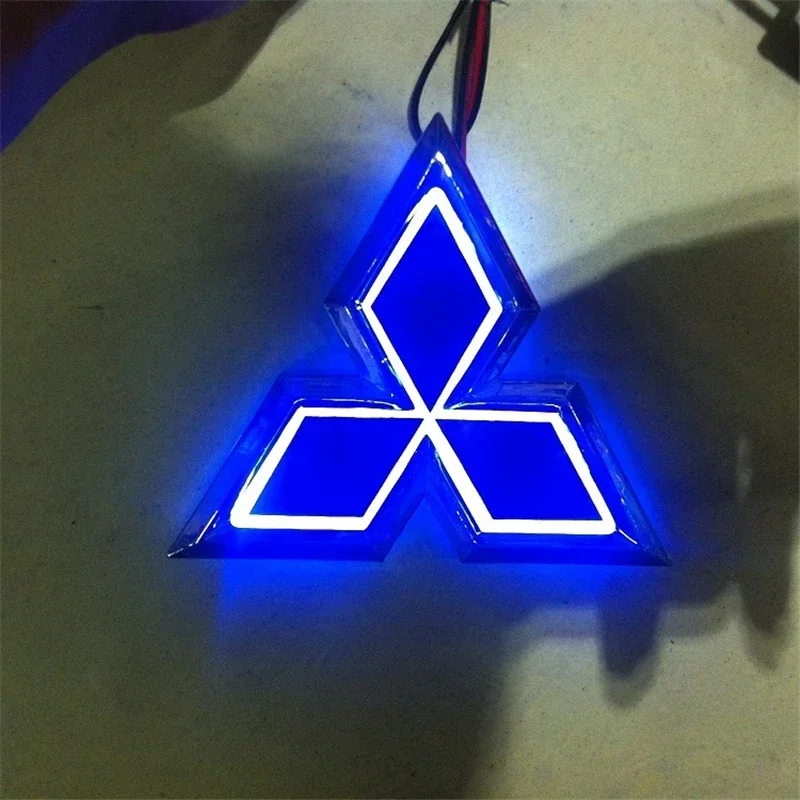 5D Car Front Rear Emblem Glow LED Badge Light for Mitsubishi ASX Mirage Ralliart Outlander Lancer Pajero Eclipse Galant
