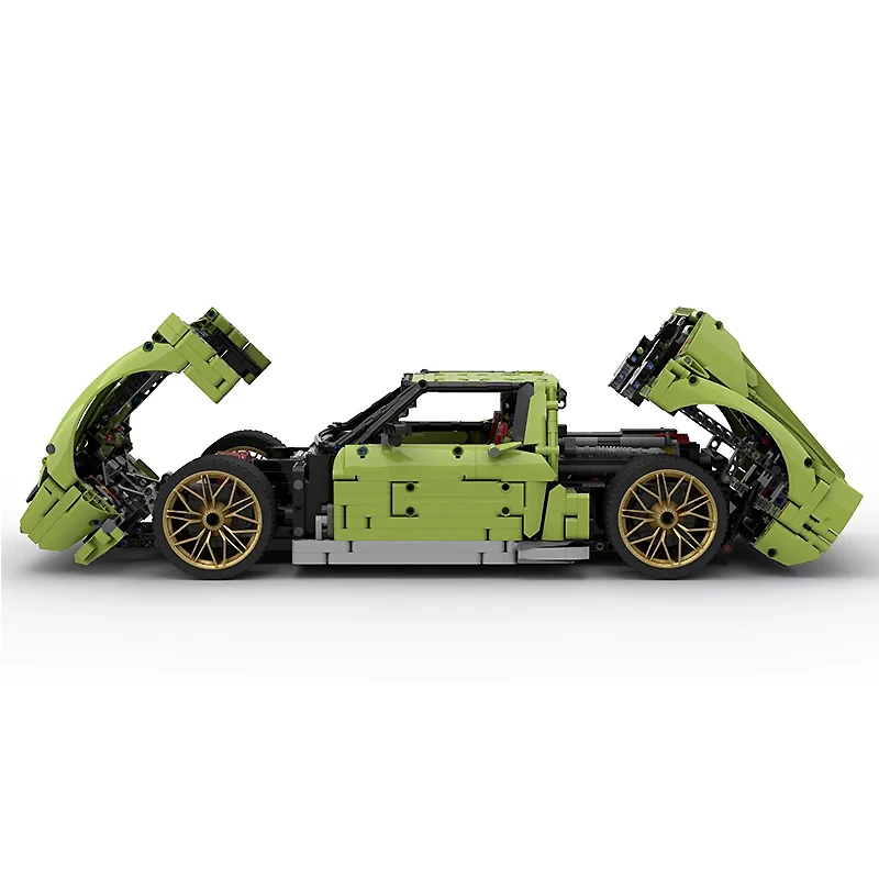 MOC-119000 Technical Green Super Sports Car I8 Compatible 42115 Buidling Blocks Bricks Educational Puzzle Toys Birthday Gifts