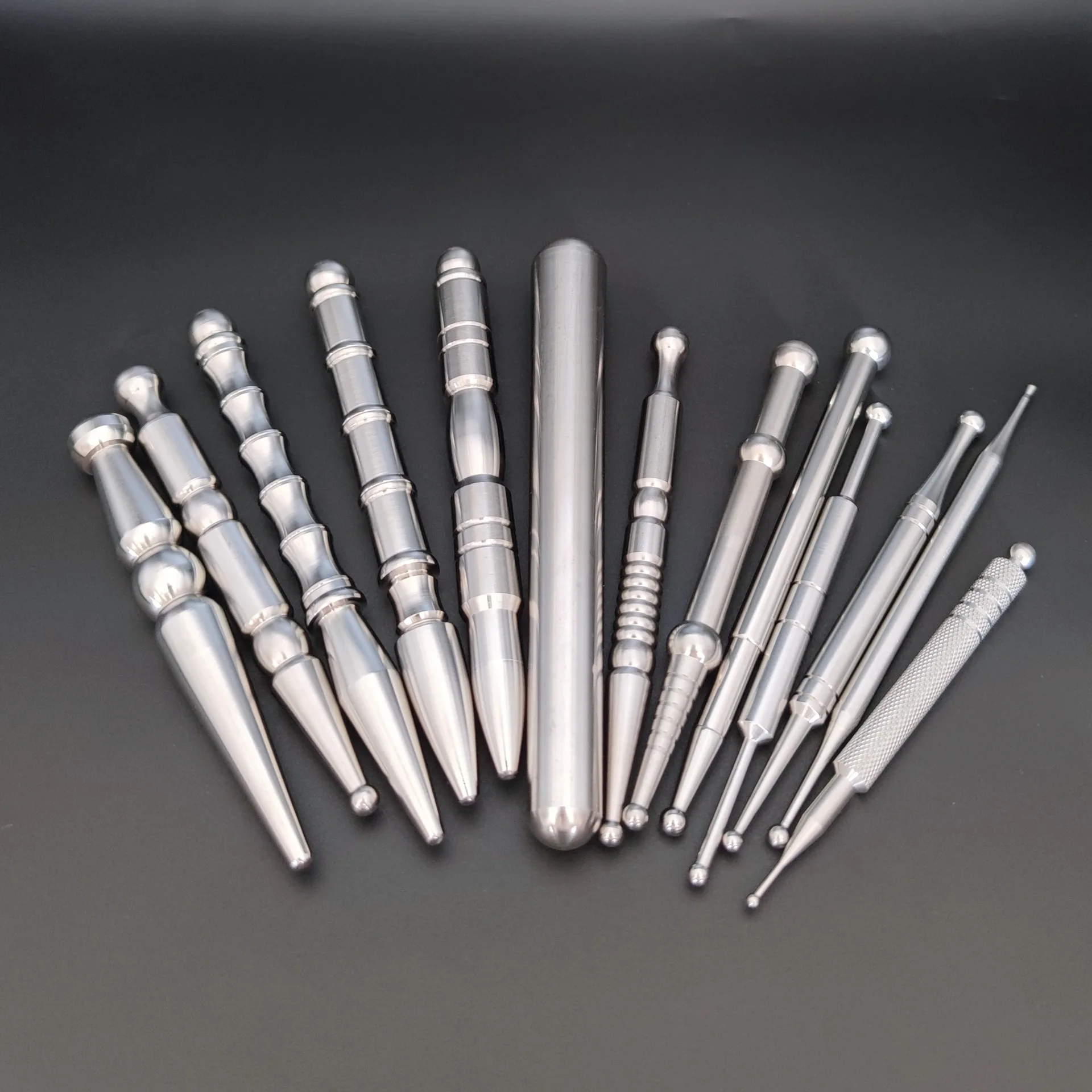 Acupuncture Pen Stainless Steel Deep Tissue Massager Dual Head Facial Reflexology Acupressure Bar for Body Meridian Relief Pain