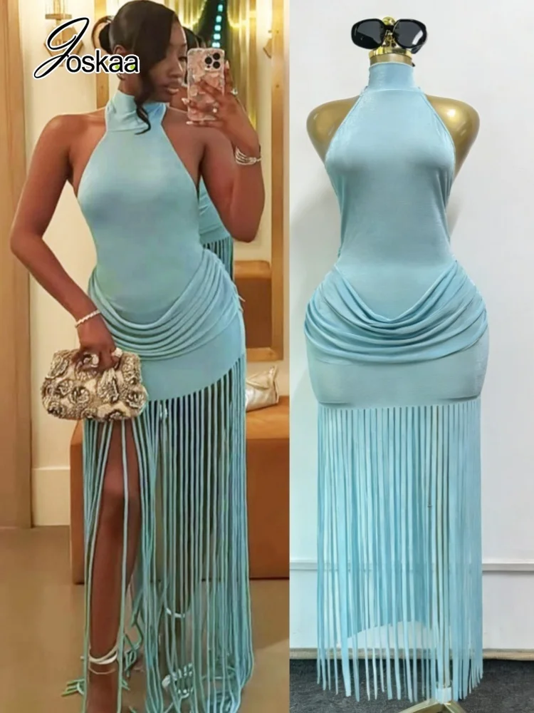 Joskaa Sexy Backless Tassel Hem Dress Woman Hipster Halter Velvet Ruched Patchwork Skinny Party Dress Valentine's Day Clubwear - AliExpress Joskaa Sexy Backless Tassel Hem Dress Woman Hipster Halter Velvet Ruched Patchwork Skinny Party Dress Valentine's Day Clubwear - AliExpress