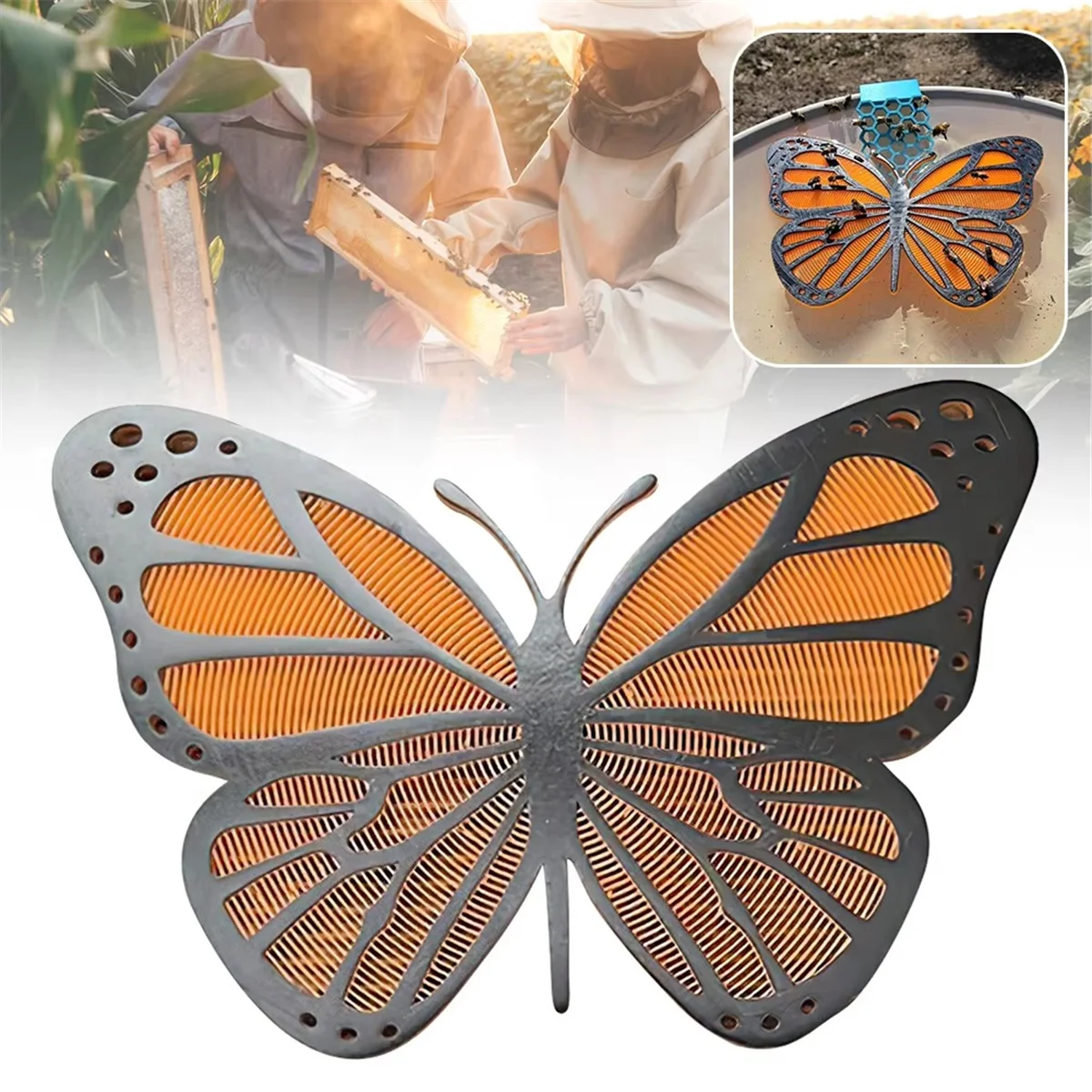 Y31A محطة سقي النحل متعددة الأغراض قابلة لإعادة الاستخدام على شكل فراشة مطرقة عائمة على شكل فراشات صينية حمام سقي النحل