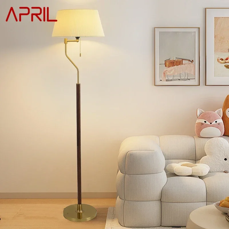 APRIL Contemporary Floor Lamp Luxury Living Room Bedroom Study Villa Hotel LED Retro Creativity Decorative Standing Light