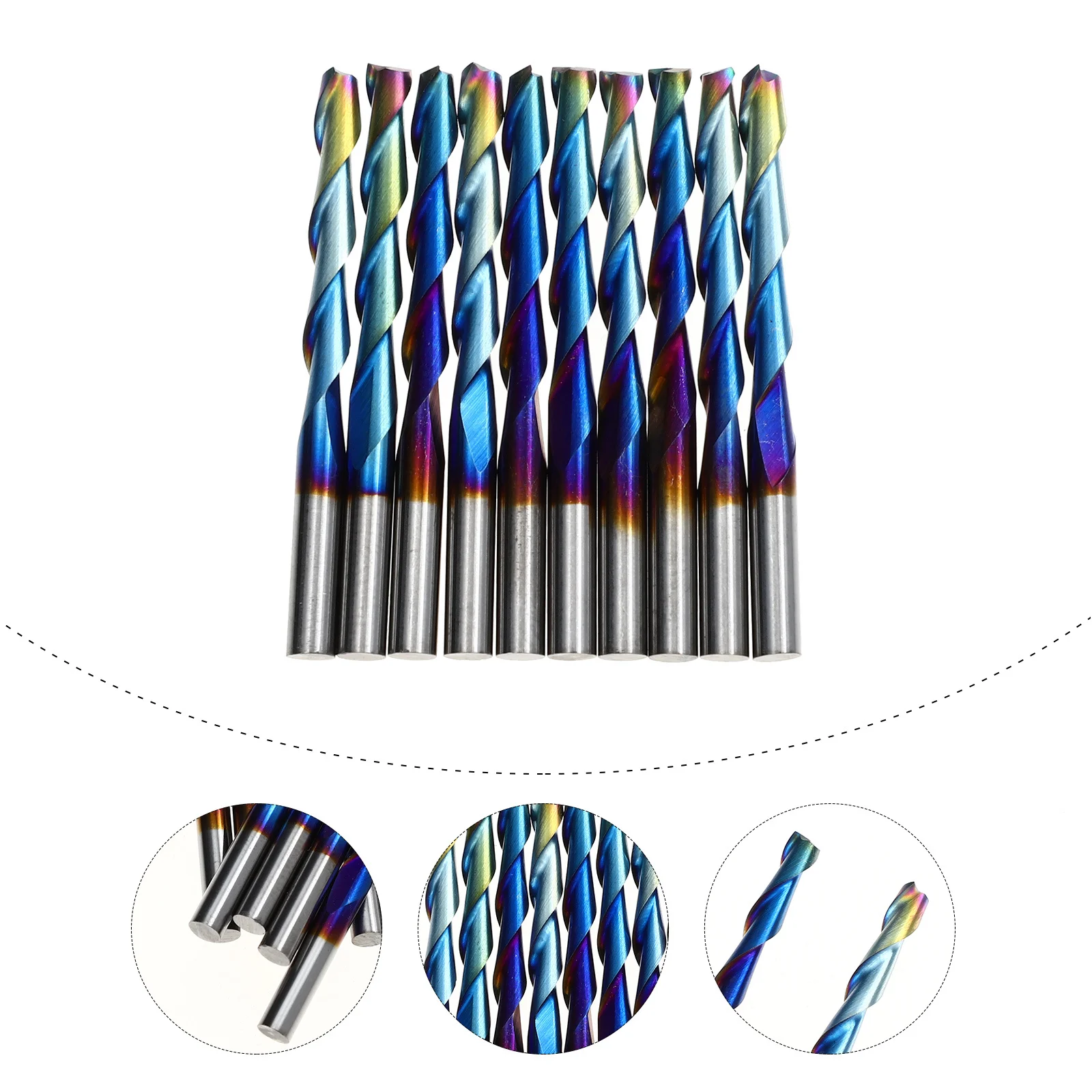 

10Pcs Cnc Milling Cutter Balls Nose Tungsten Steel Spiral Router Bits End Mill Engraving Milling Cutter Set Cnc Router Bits