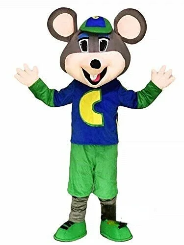 

New Adult Foam Chuck E. Cheese Mouse Party Mascot Costume Christmas Fancy Dress Halloween Girl Mascot Costume