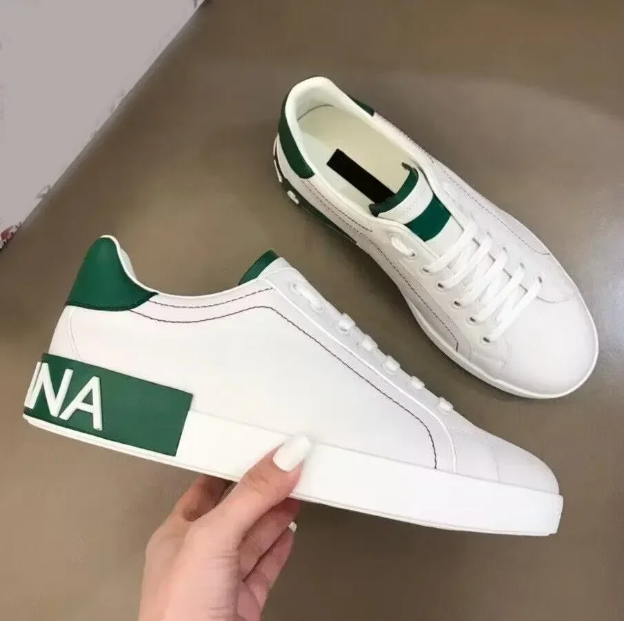 أحذية كاجوال مصممة بحروف للرجال أحذية نسائية عصرية ومريحة من جلد العجل قابلة للتنفس أحذية مشي رياضية خارجية #4