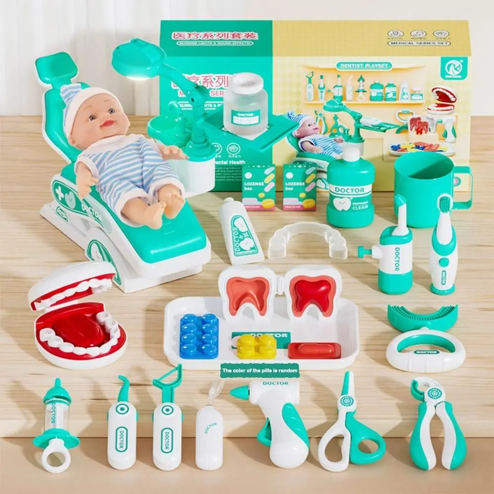 

New Plastic Doctor Toy Set Simulated Gifts Dentist Game Pretend Play Accessories Simulated Medical Tool For Kids
