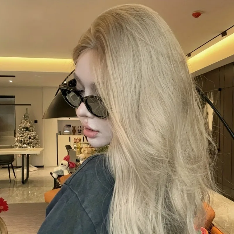 Chic Cat Eye Glasses Plastic Frame with Anti-Reflective Plastic Lens Fashion Street Snap Trendy Style Unisex Decorative Eyewear