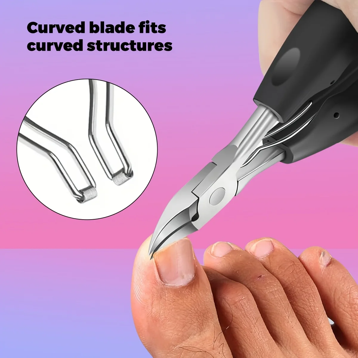 5Pcs Professional Ingrown & Thick Toenail Kit - Stainless Steel Foot Care for Men, Women & Seniors