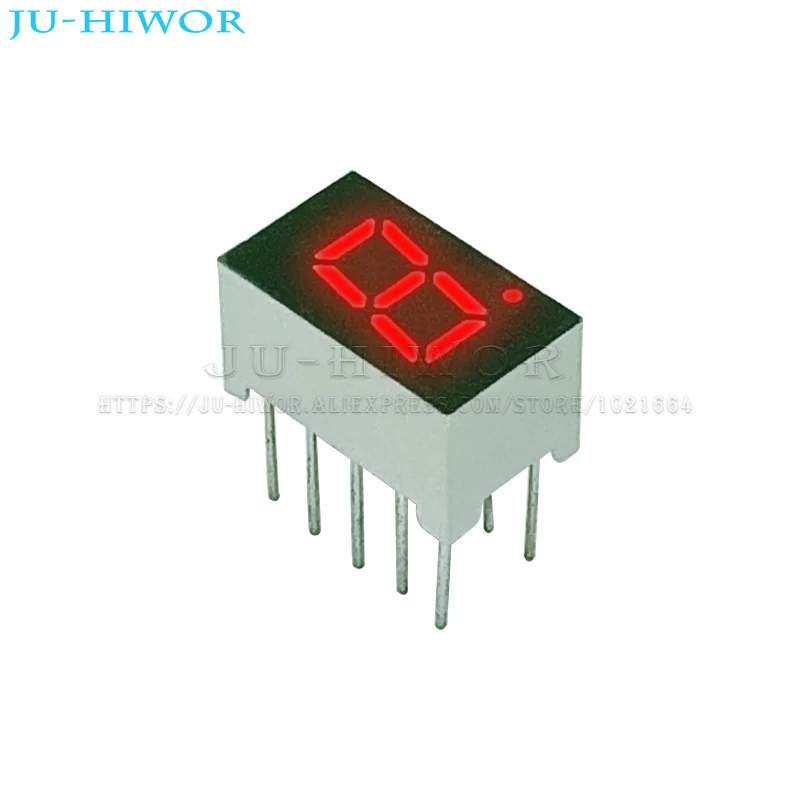 10pcs 0.3 Inch 10 Pins 3014AS 3014BS 3104AS 3104BS 1 Bit Digit 7 Segment Red LED Digital Display Digitron Common Anode Cathode