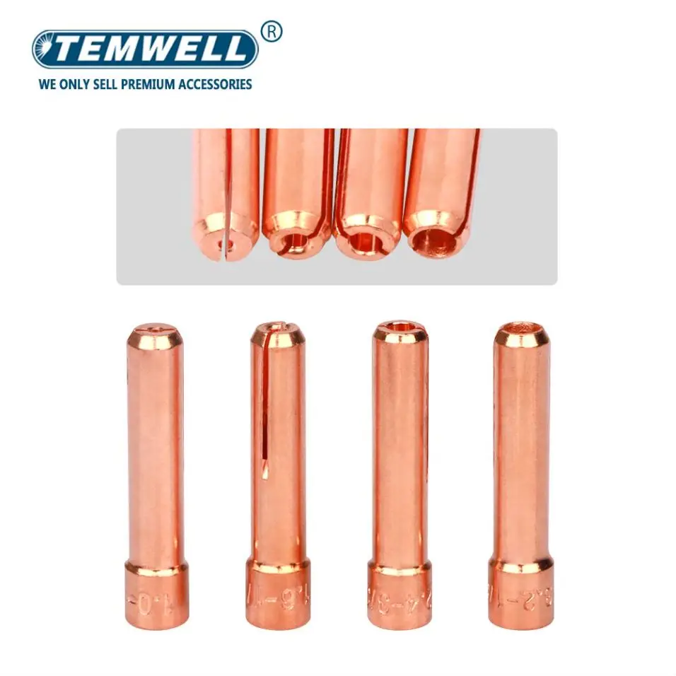 10 pièces Collet 10N22 10N23 10N24 10N25 /1.0mm /1.6mm /2.4mm /3.2mm fit TIG Torche De Soudage sac à dos/WP-17 WP-18 WP-26 De Soudage À