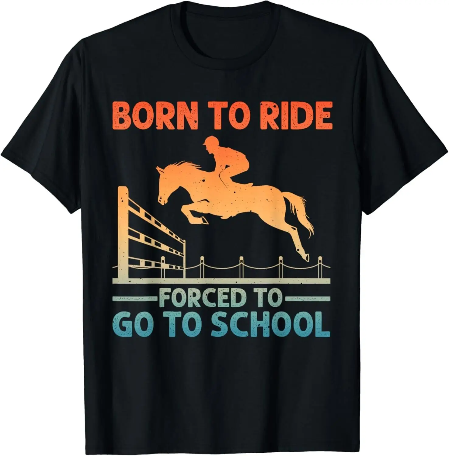 

Horse Riding Art For Men Women Horseback Rider Equestrian Gift Unisex T-Shirt