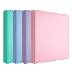 Macaron Binder A4 Kpop Photocard Holder D Ring Large 8/9/10 Grid Photo Card Album PU Leather Korean Idol Postcard Collect Book