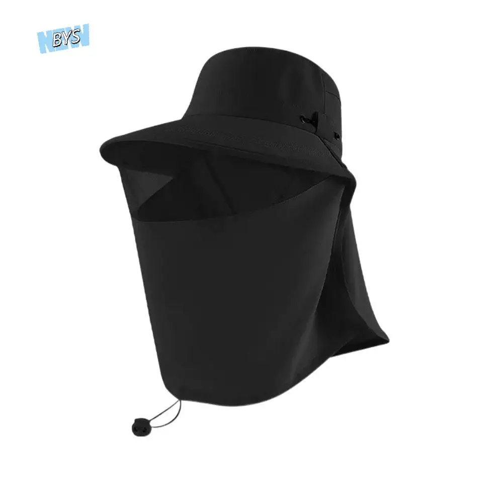 

Quick Drying Sun Protection Hat Neck Guard Wide Brim Summer Sunscreen Cap Face Protector Adjustable Women Fisherman Hat Beach