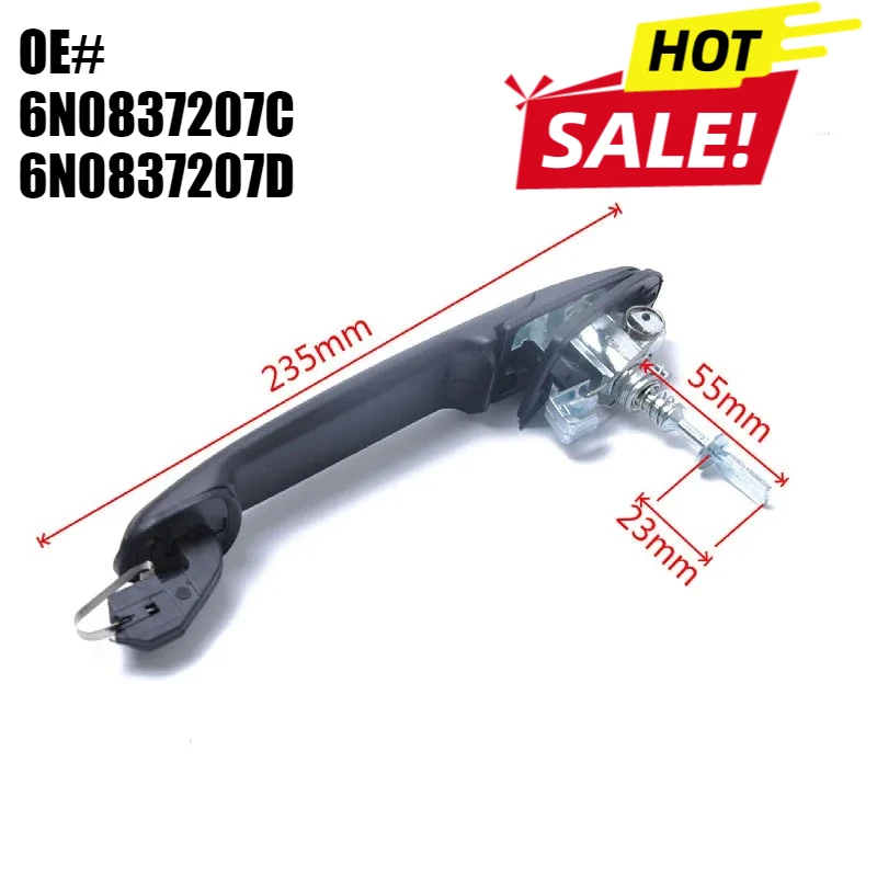 

1pc Exterior Door Handle Key Lock Front Left Or Right 6N0837207C 6N0837207D For Ford Galaxy Seat Alhambra VW Sharan Polo III