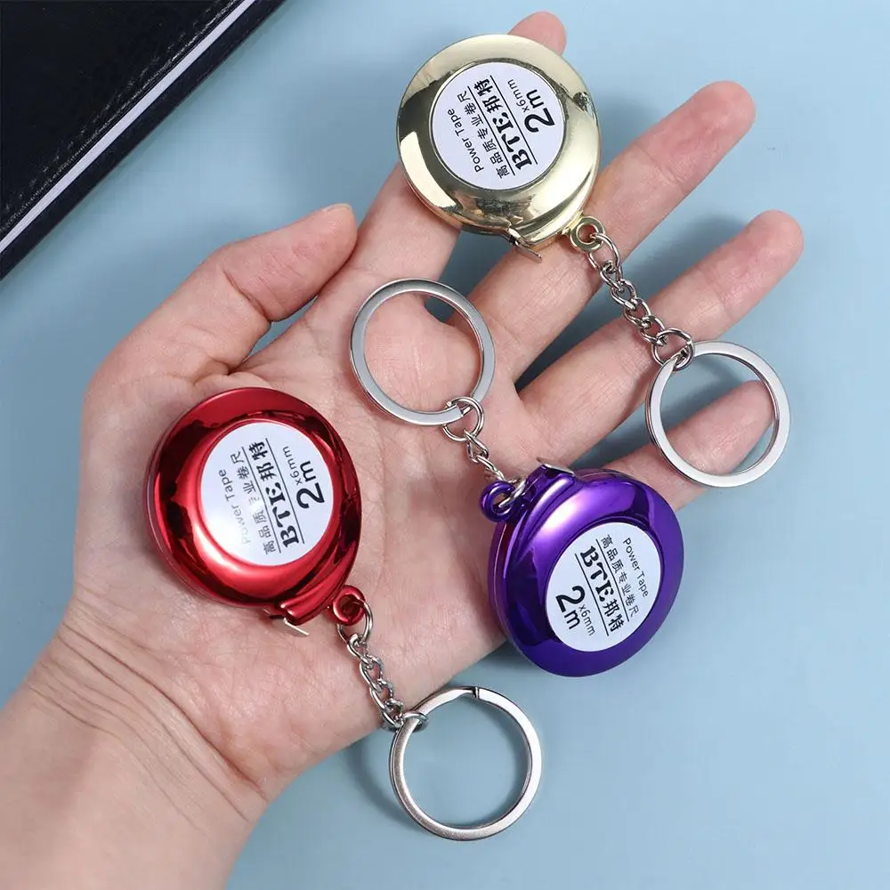 Pocket Roulette Retractable Ruler Mini Multipurpose Measure Tape Keychain Delicate Steel Tape Measure Centimeter